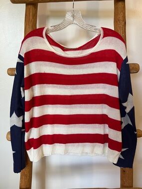 Flag Knit Sweater Top